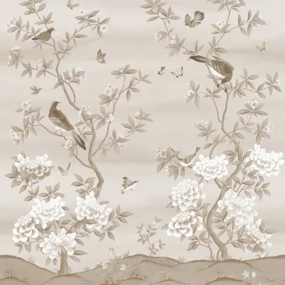 Garden of Harmony, Beige pattern image