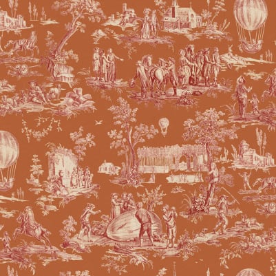 Heritage Toile, Orange pattern image