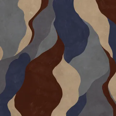 Flowing Forms, Dark Blue pattern image