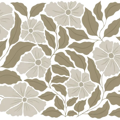 Bold Abstract Flower, Brown pattern image