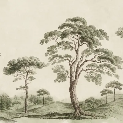 Tree Studies, Green pattern image