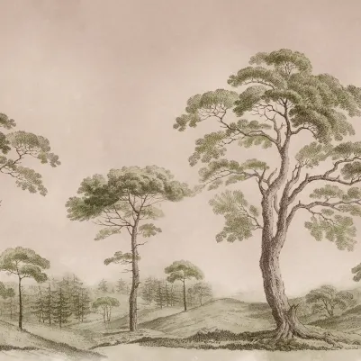 Tree Studies, Pink pattern image