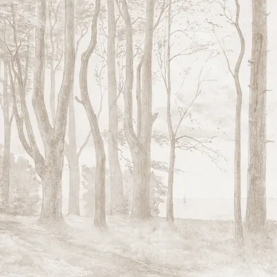 Woodland Linework, Beige pattern image