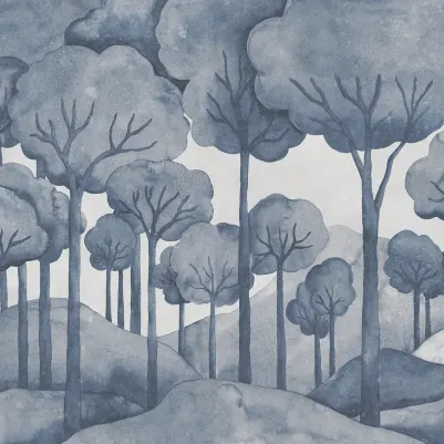 Gentle Forest, Blue pattern image