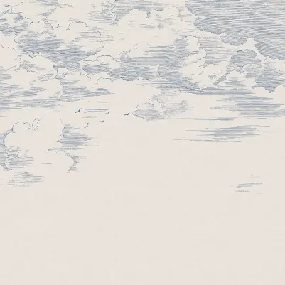 Cloud Engraving, Light Blue pattern image