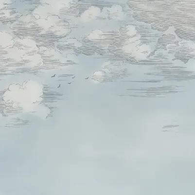Cloud Engraving, Blue pattern image
