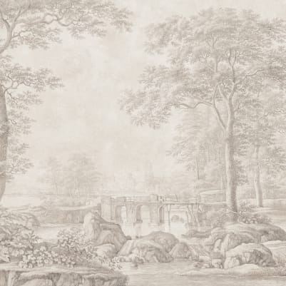 Scenic Lake, Beige pattern image