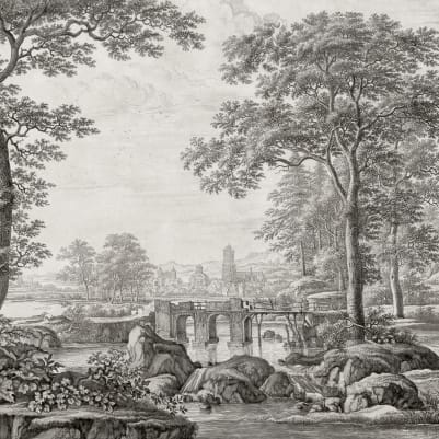 Scenic Lake, Black pattern image