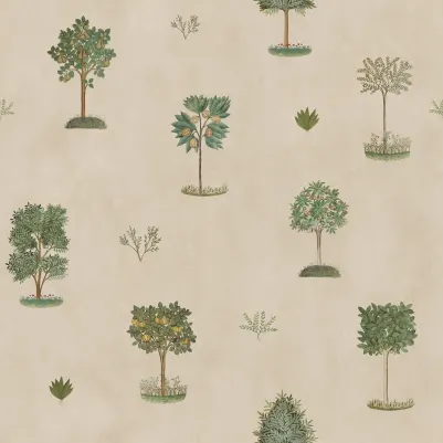 Historic Trees, Beige pattern image