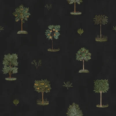 Historic Trees, Black pattern image