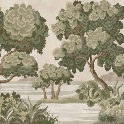 By the Lakeside, Soft Green pattern image