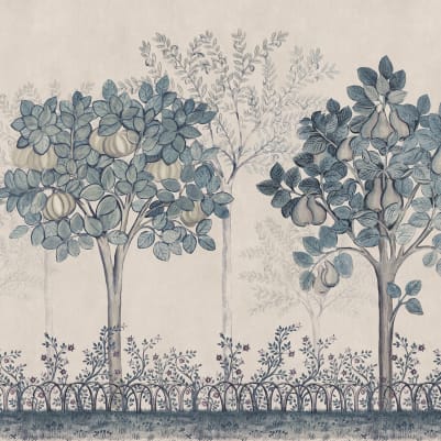 Trees in the Garden, Blue pattern image