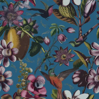 Flying Kolibri, Blue pattern image