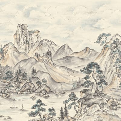 Timeless Pines, Beige pattern image