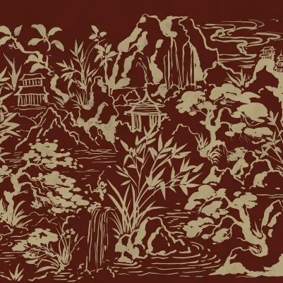 Ink Horizon, Burgundy pattern image