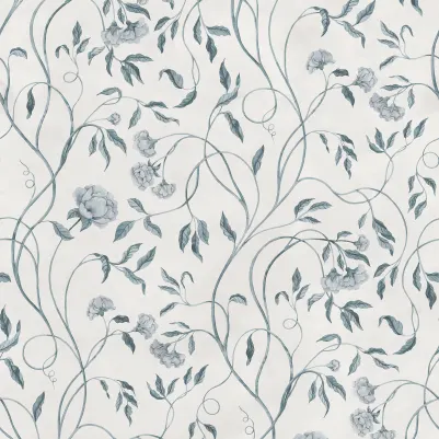 Peony Bloom, Blue pattern image