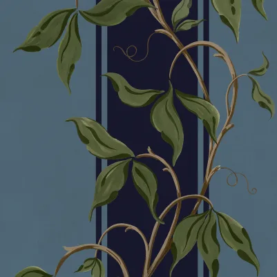 Garden Stripe, Blue pattern image