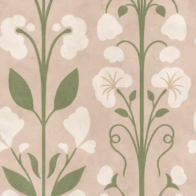 Folk Flower, Pink pattern image