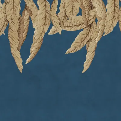 Hanging Palms, Blue pattern image