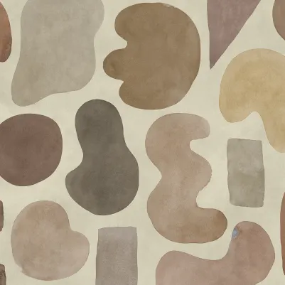 Watercolor Shapes, Brown pattern image