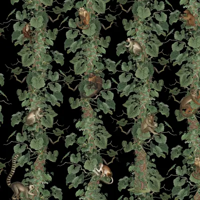 Monkey Climbers, Black pattern image