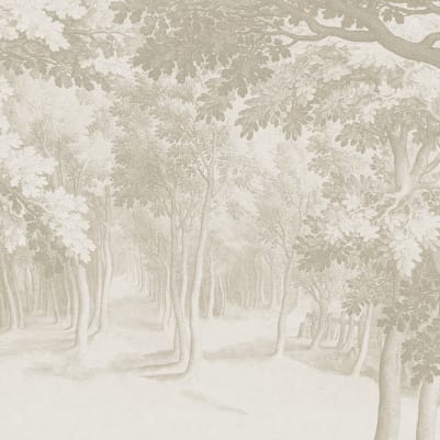 Forest Engraving, Beige pattern image