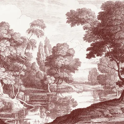 Etching Park, Burgundy pattern image