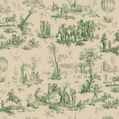 Heritage Toile, Green pattern image