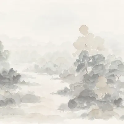 Aquarelle Landscape, Light Gray pattern image