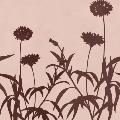 Floral Silhouette, Pink pattern image
