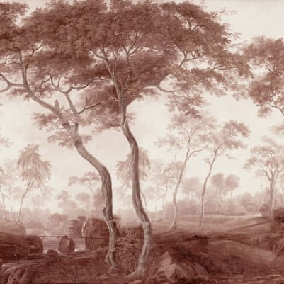 The Green Forest, Burgundy pattern image