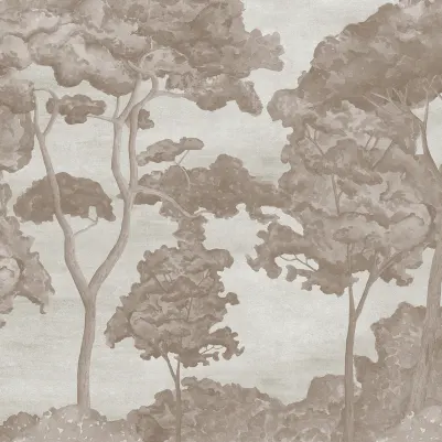 Tree Parade, Beige pattern image