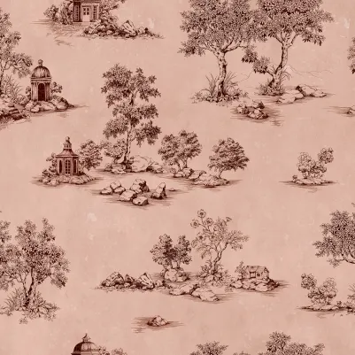 Heirloom Toile, Pink pattern image
