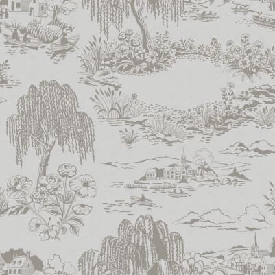 Little Village Toile, Beige pattern image