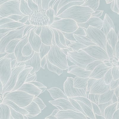 Dahlia Lines, Light Blue pattern image