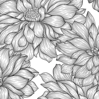 Dahlia Lines, Black pattern image