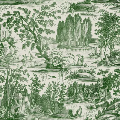 Verdant Toile, Green pattern image