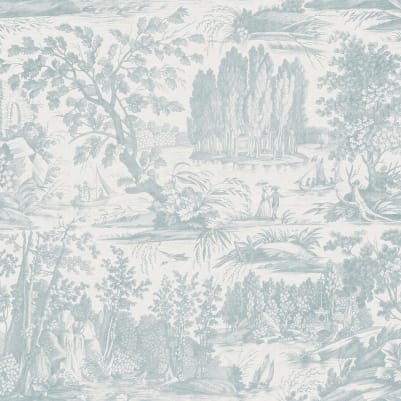 Verdant Toile, Light Blue pattern image
