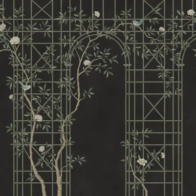 Chinoiserie Trellis, Dark pattern image