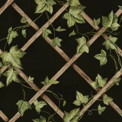 Ivy Trellis, Black pattern image