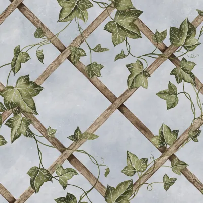 Ivy Trellis, Blue pattern image