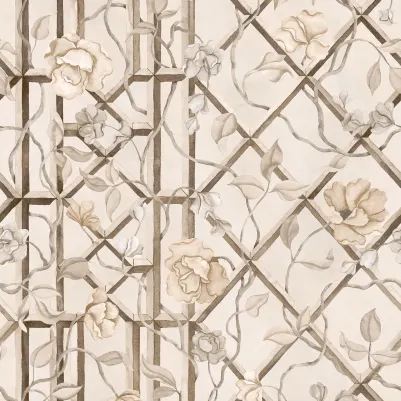 Garden of Secrets, Beige pattern image
