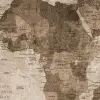 World Map, Brown