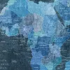 World Map, Blue