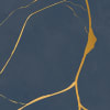 Gold Swirl, Dark Blue