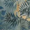 Tropical Forest With Monkeys, Blue