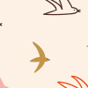 Flying Birds, Pink