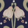 Art Nouveau Flower, Blue