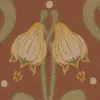 Art Nouveau Flower, Red