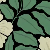 Bold Abstract Flower, Black